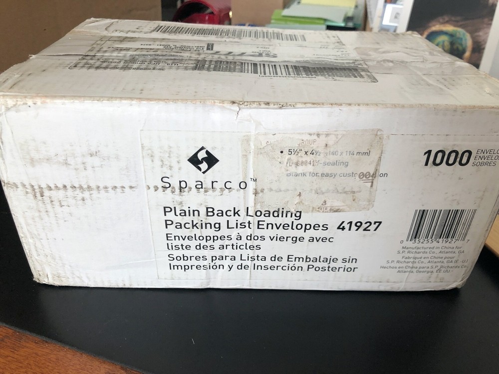 Sparco Packing List (4.5 x 5.5) Envelopes Plain Back Loading