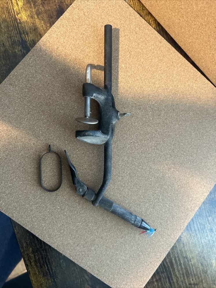 vintage thompson fly tying vise With Trigger Release, Cast Iron Quality 5a