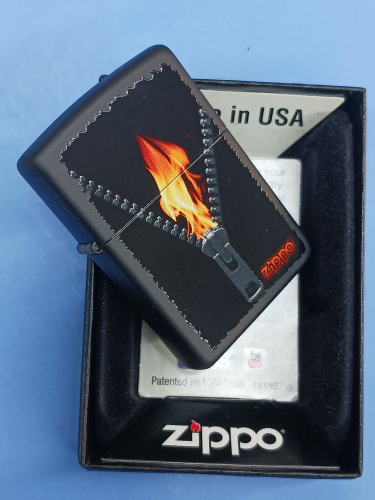Zippo 28309 Black Matter Zipper/Flame