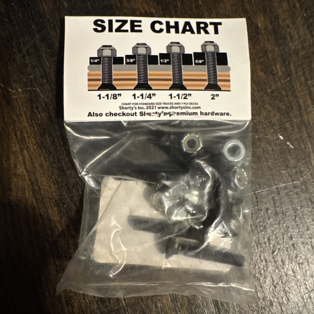 SHORTYS 1-1/4" SINGLE SET PHILLIPS SKATE HARDWARE