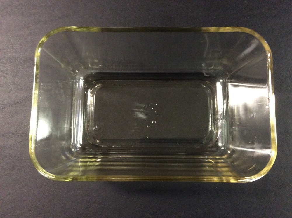 Pyrex Clear Glass 037B (6) Baking Loaf Pan (Very Good)