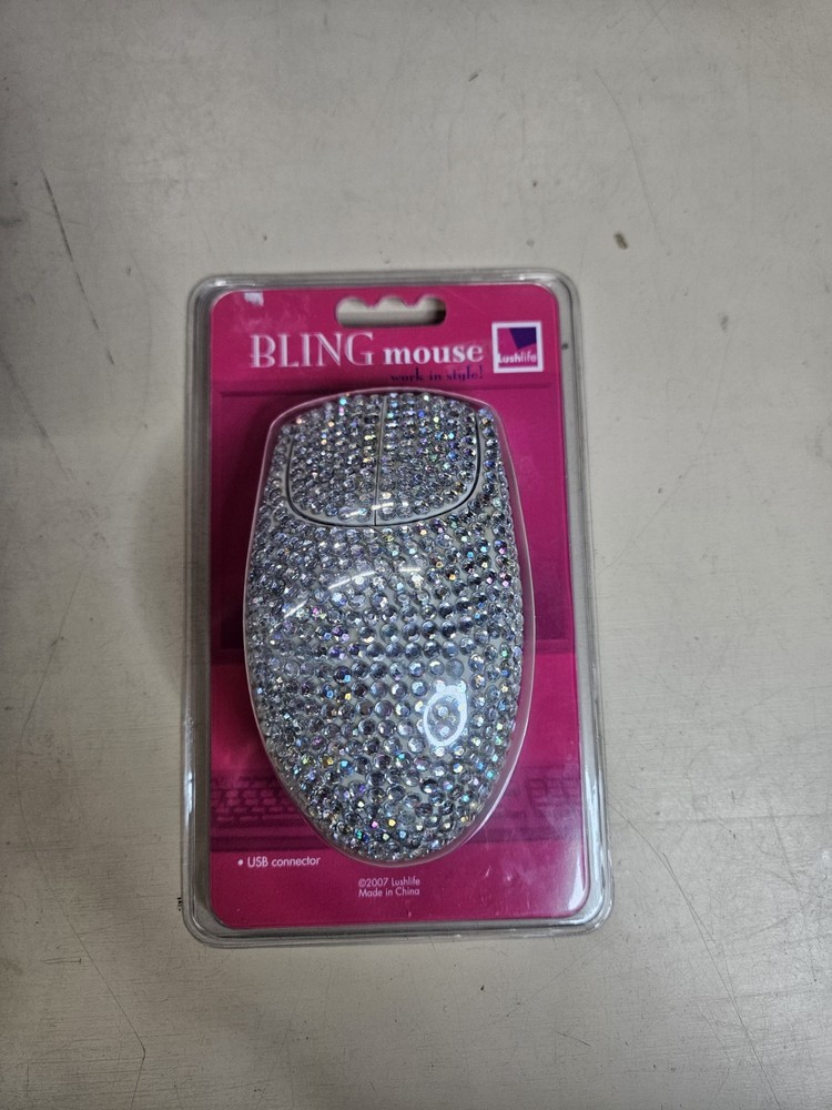 NEW Bling Mouse, Wireless, Silver Beads Sparkles, Lushlife