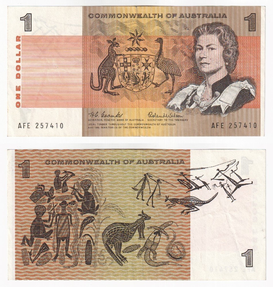 AUSTRALIA 1 Dollar Banknote (1966) P.37a - VF+