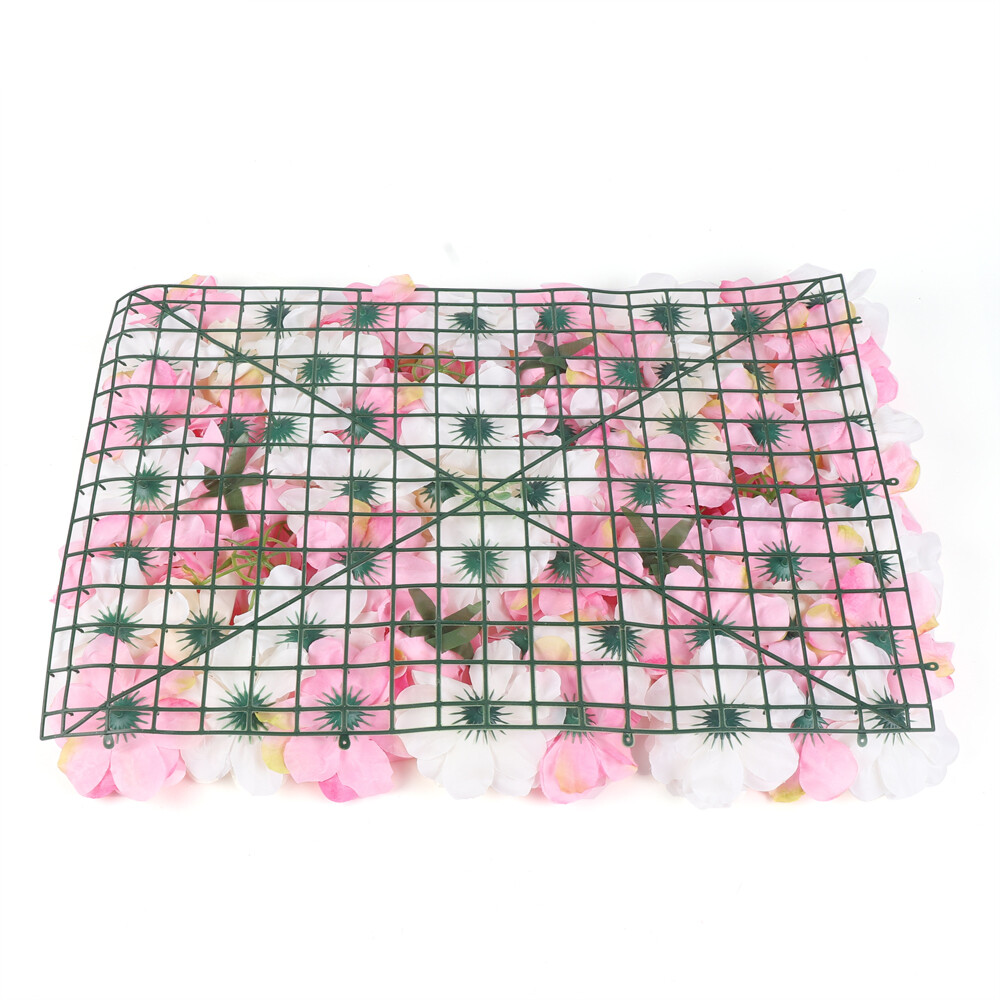 12X Artificial Rose Flower Wall Panel Background 60x40cm Bouquet Wedding Decor