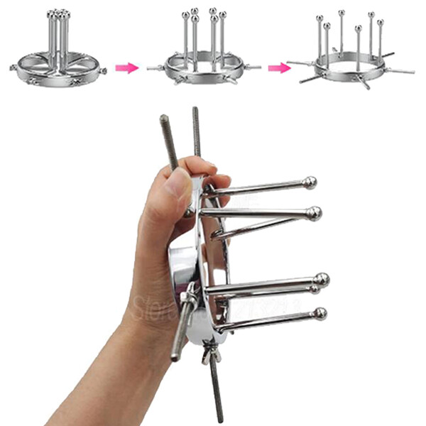 Huge Plug Extreme Spreader stretcher Vaginal Speculum Chastity Device Adjustable