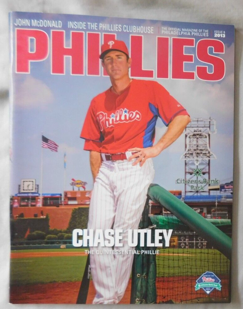 Chase Utley 2013 Philadelphia Phillies Program Issue #6 - EX