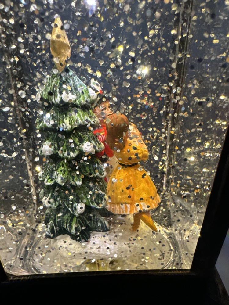 RAZ Imports Santa Decorating Tree Lighted Water Lantern Lighted