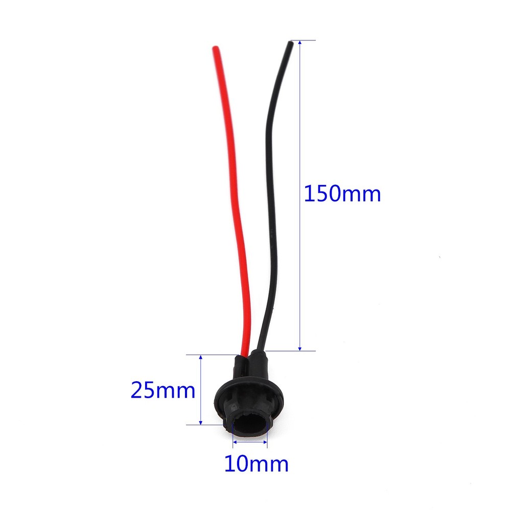 10pcs Wedge Light Base Socket Connector for Car LED Bulbs Installation