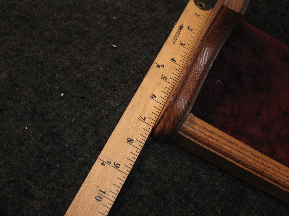 9 GUN SOLID WOOD CUSTOM PISTOL DISPLAY RACK GUN SAFE STORAGE ORGANIZER