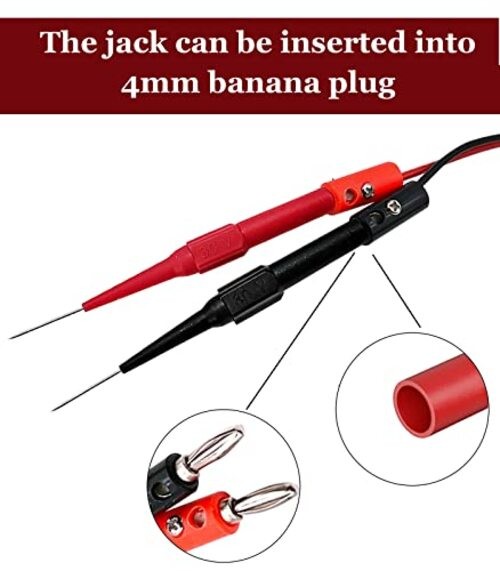 Extra-Thin Multimeter Test Leads, 0.7mm Probes, Back Probe Kit, Circuit 2