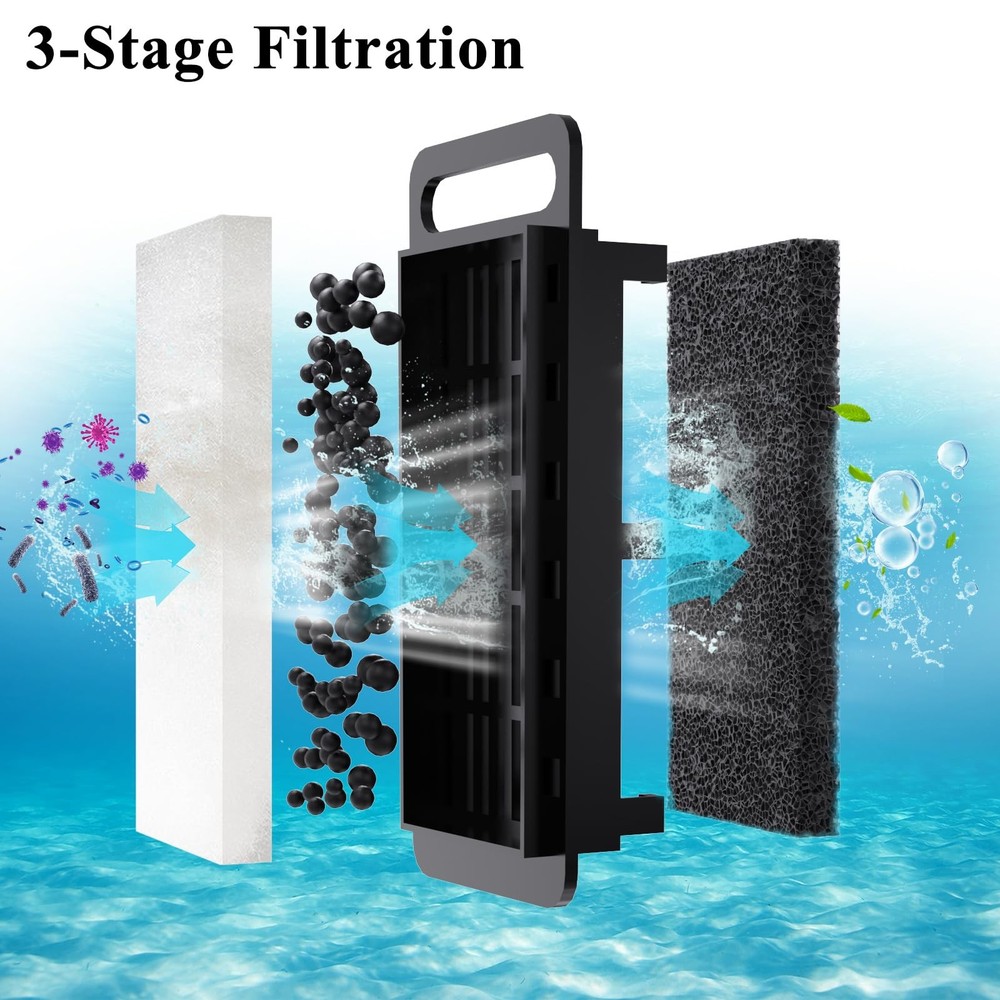 Aquarium Filter Cartridges Replacement 8 Pack Compatible with NICREW Slim Filter