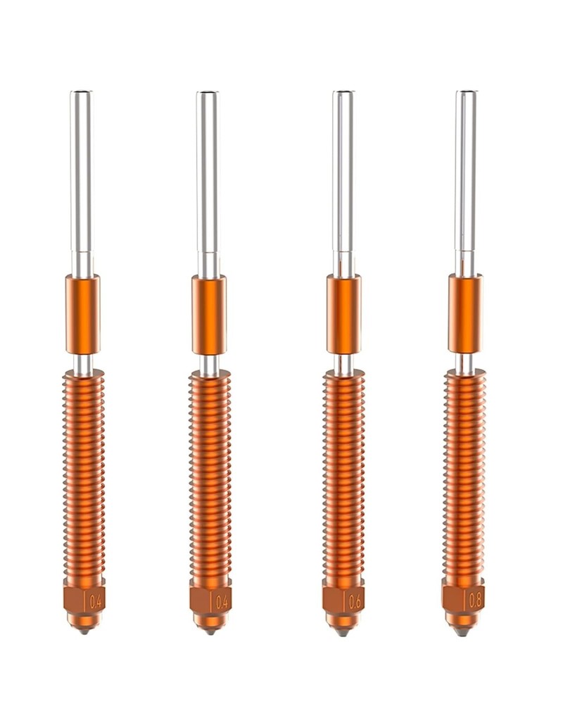 Hardened Steel Nozzle Set with Titanium Heat Break