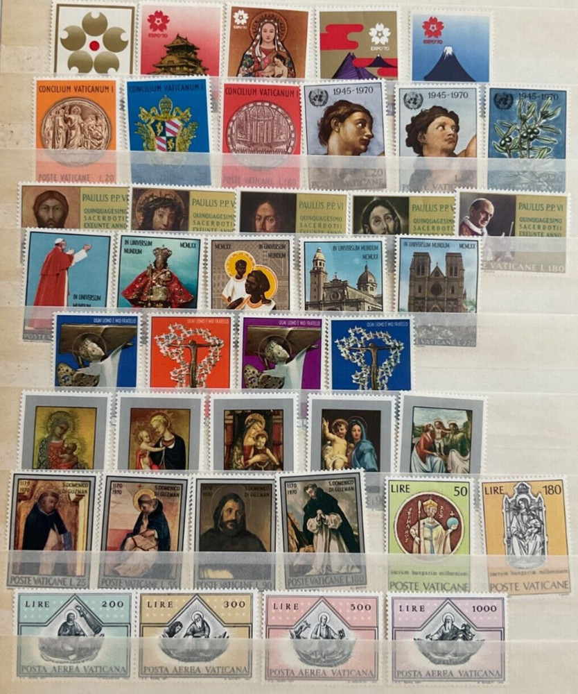 Vatican 1970-71 Complete Vintages MNH with Airmail