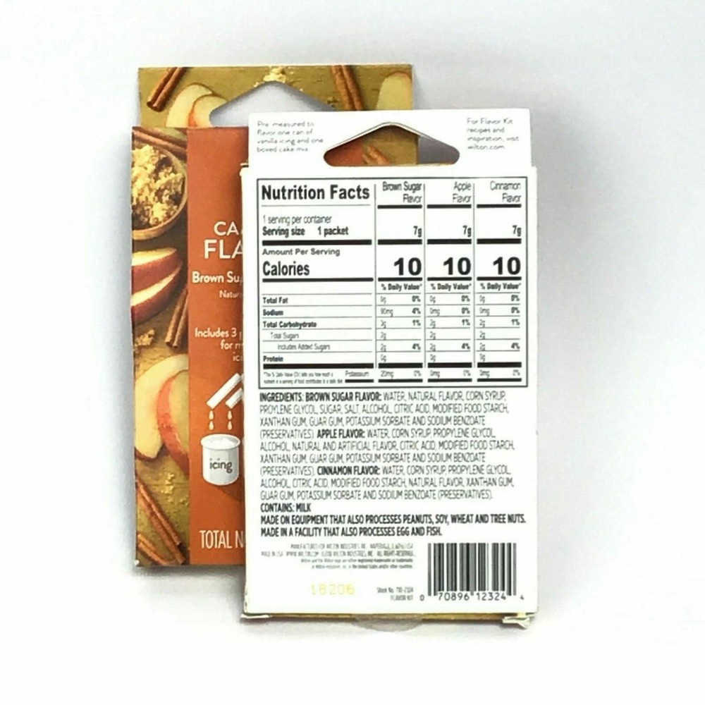 2x Wilton Cake & Icing Flavor Kit 3 PCS Each / Brown Sugar Cinnamon Apple