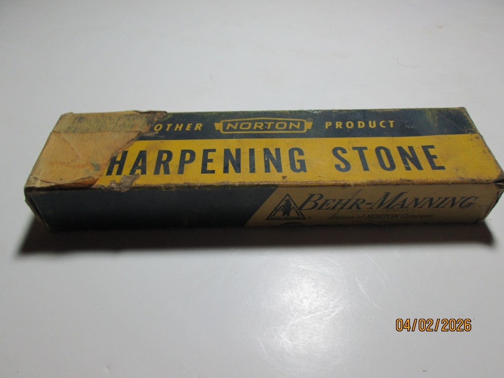 NORTON BEHR MANNING SHARPENING STONE.
