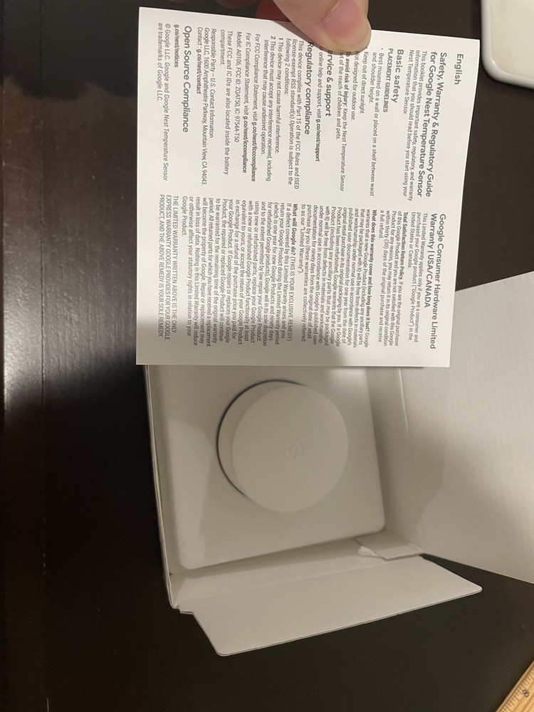 Google - Nest Temperature Sensor - White