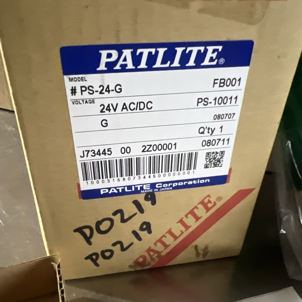 Patlite PS-24-G Signal Light Nos Surplus