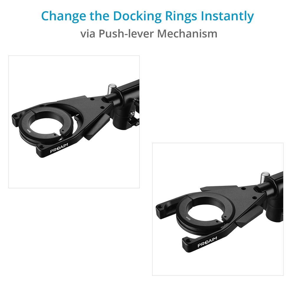 Proaim Ring Docking Bracket for Handheld Camera Stabilizers, Arm & Vest.