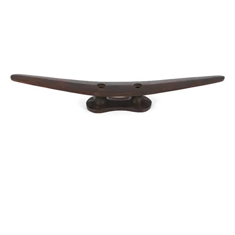 solid brass large Hand Cast 8" inch Cleat Tie Down Rope Solid Heavy Hook boat