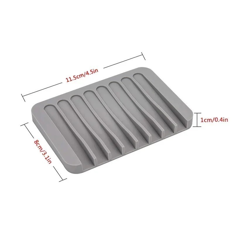 Self‑Draining Silicone Soap Dish (1 Pc)