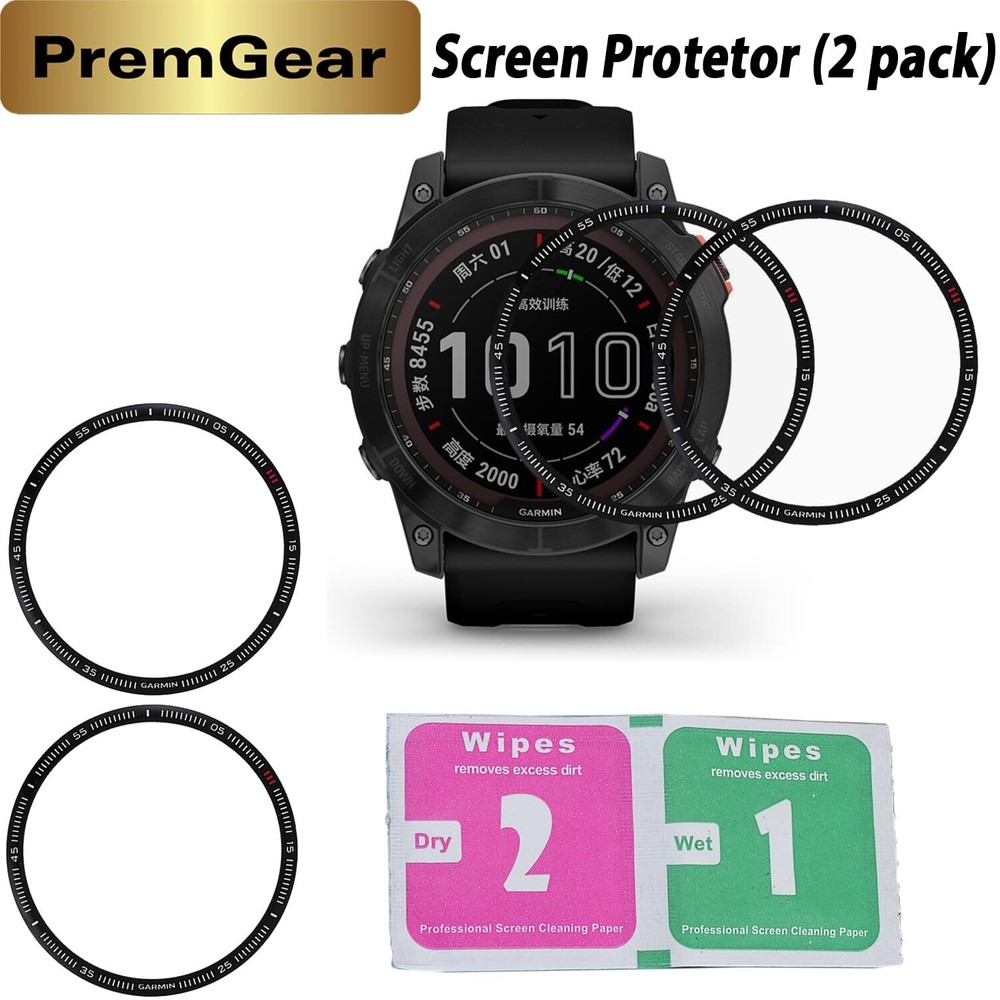 Accessory Kit for Garmin Fenix 7 Smartwatch, Charger Dock, Shields, Dust Covers