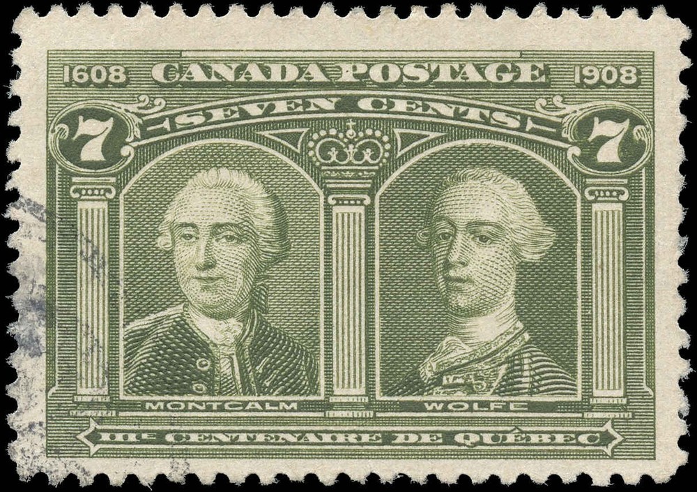 Canada Used F-VF 7c Scott #100 1908 Quebec Tercentenary Issue Stamp