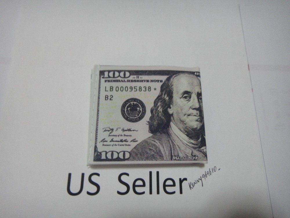 Newest 100 dollar bill wallet bifold ultra thin card holder
