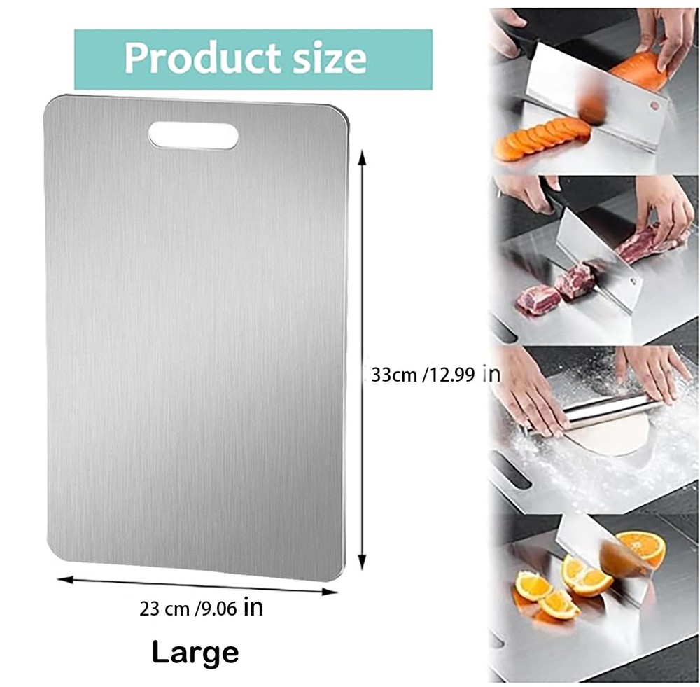 Titanium Finish Cutting Board Easy Clean Non Rust Kitchen Chopping Board