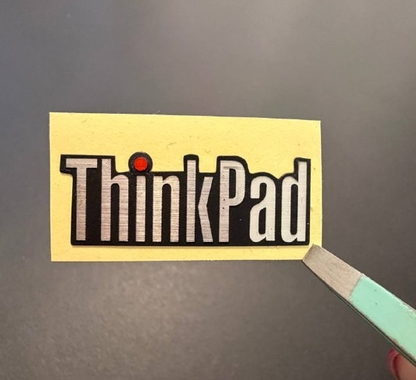 1 x Metallic Sticker Decal Badge Label for Lenovo ThinkPad
