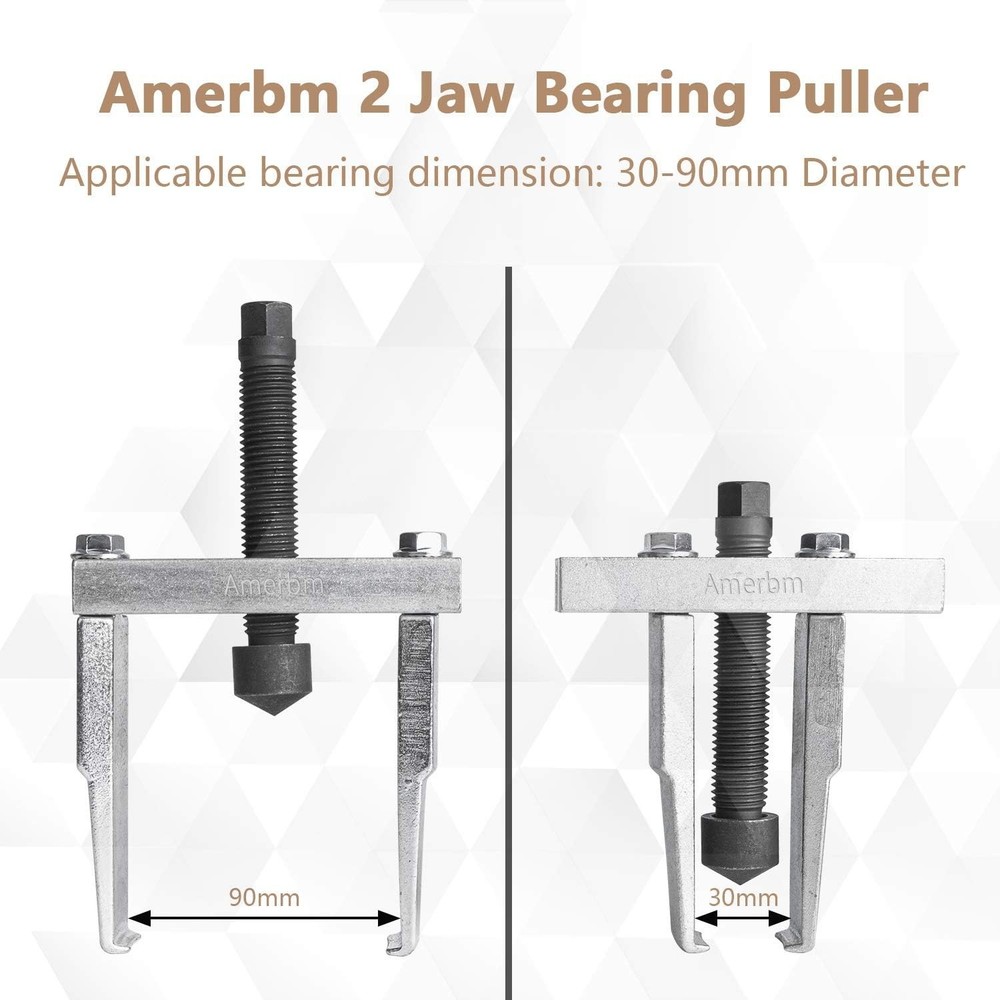 Two Jaw Bearing Puller Remover 30mm - 90mm Adjustable Tool for...