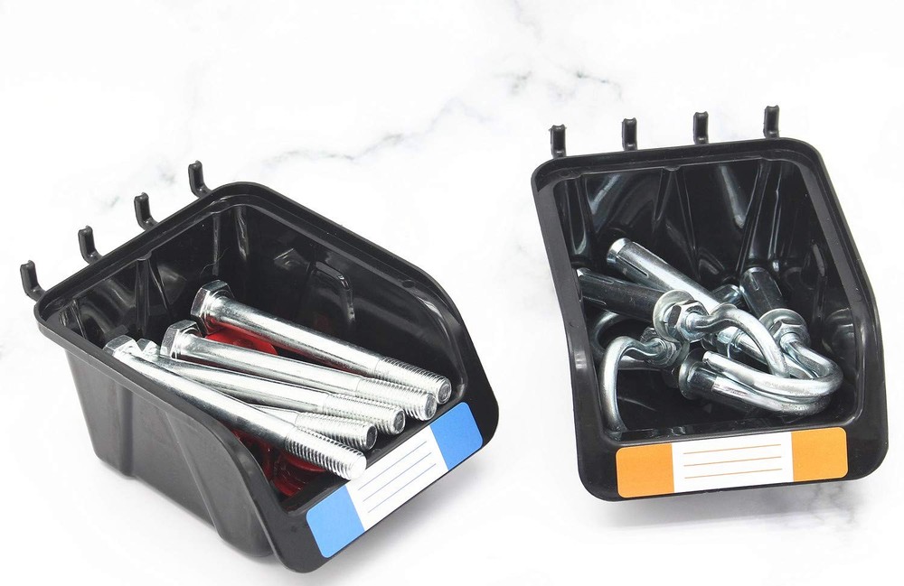 Pegboard Bins Kit 12 PACK Black Pegboard Parts Storage Tool