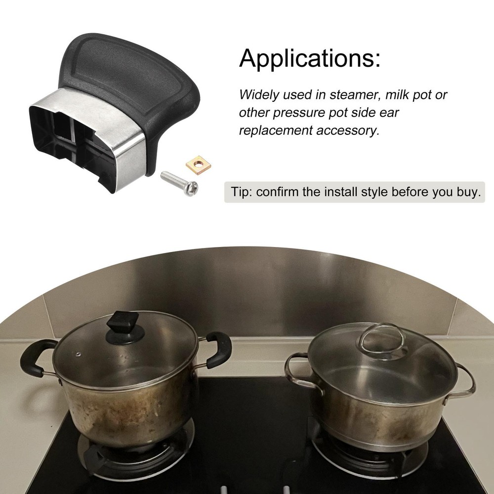 2Pcs Pot Side Handle Replacement 3.2inch Pan Steamer Sauce Pot Handle