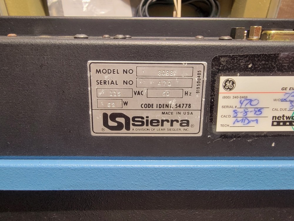 Rare Vintage Sierra 809B Computerized Analog Measurement System WORKS/ READ