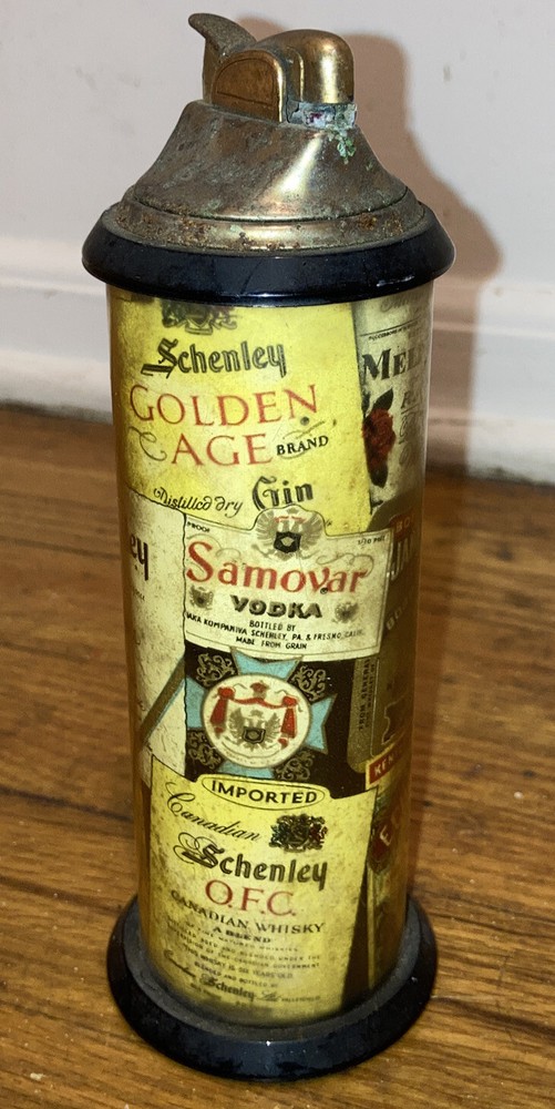 Vintage Advertising Different Brands Liquor Table 7” Lighter