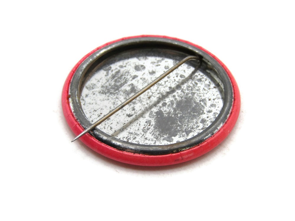 Vintage German Slogan Pinback Button "Machen Sie Es!" Do It! Red White Lettering
