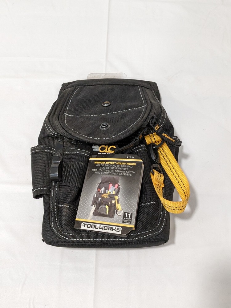 CLC Zippered Pouch: 11 Pockets, Polyester, Black 1524