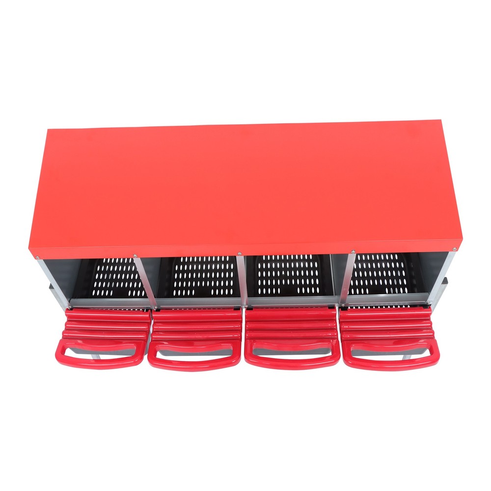 LABLT Chicken Nesting Boxes Metal 4 Hole Chicken Egg Laying Box With Perch