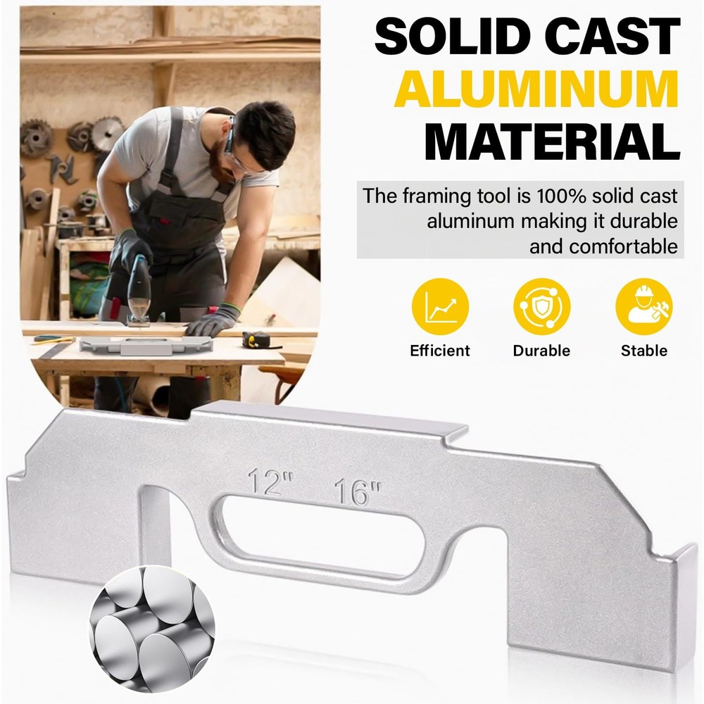 Framing tool 3-in-1,framing jig 12/14/16'' On-Center Stud Layout Tool,100% Ca...