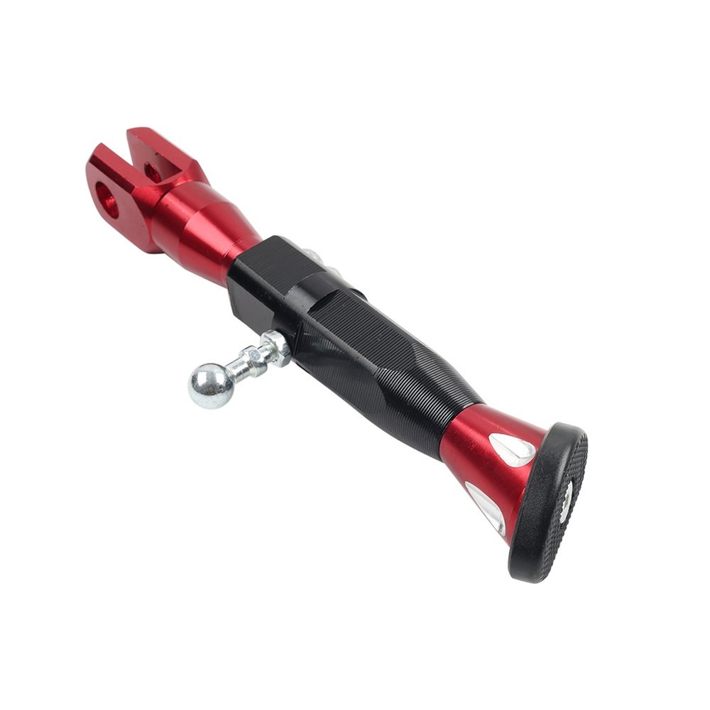 Red Motorcycle Universal Adjustable Kickstand Foot Side Support Kick Stand