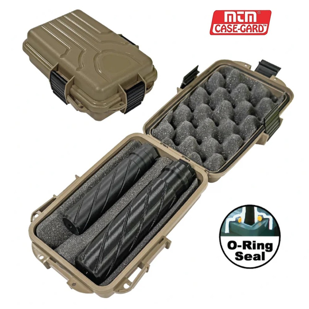 MTM Case-Gard Suppressor Protector 2 Storage Case, Hold 2, Dark Earth #SC2