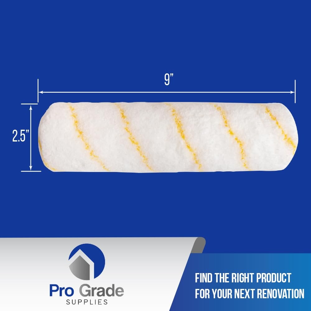 Pro Grade - Paint Roller Covers - 1/2 X 9 Inch Microfiber 5 5 Ea 1/2\" Micro