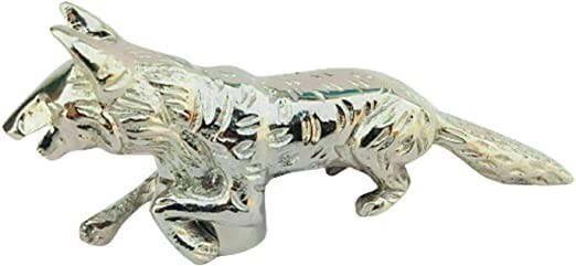 Victorian Silver Wolf Fox Handle Collectible Walking Stick Cane Gift Only Handle