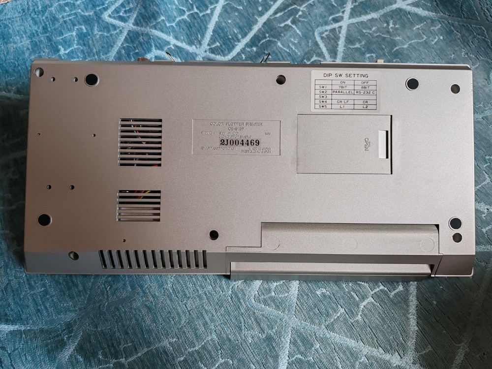 Vintage SHARP CE-515P plotter working with RS232C interafce and 4 refilled pens