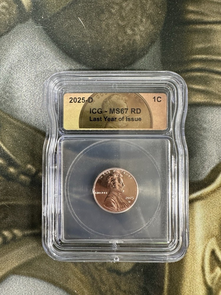 2025-D Lincoln Cent IGC MS67 RD Last Year of Issue
