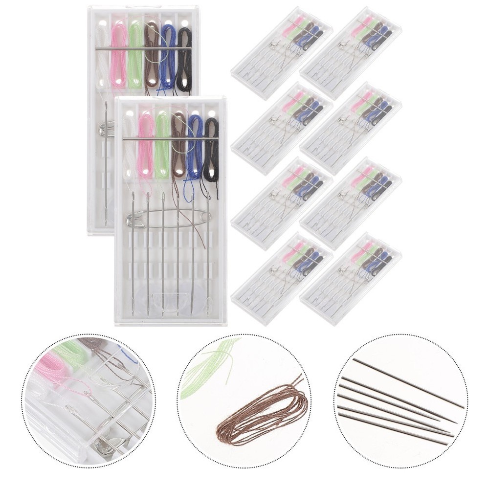 10 Packs Sewing Needle and Thread Tool Set Embroidery for Min Travel Kit