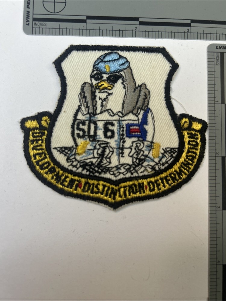 Original USAF Officer Training School Squadron 6 SQ6 Jacket Patch 1970s OTS