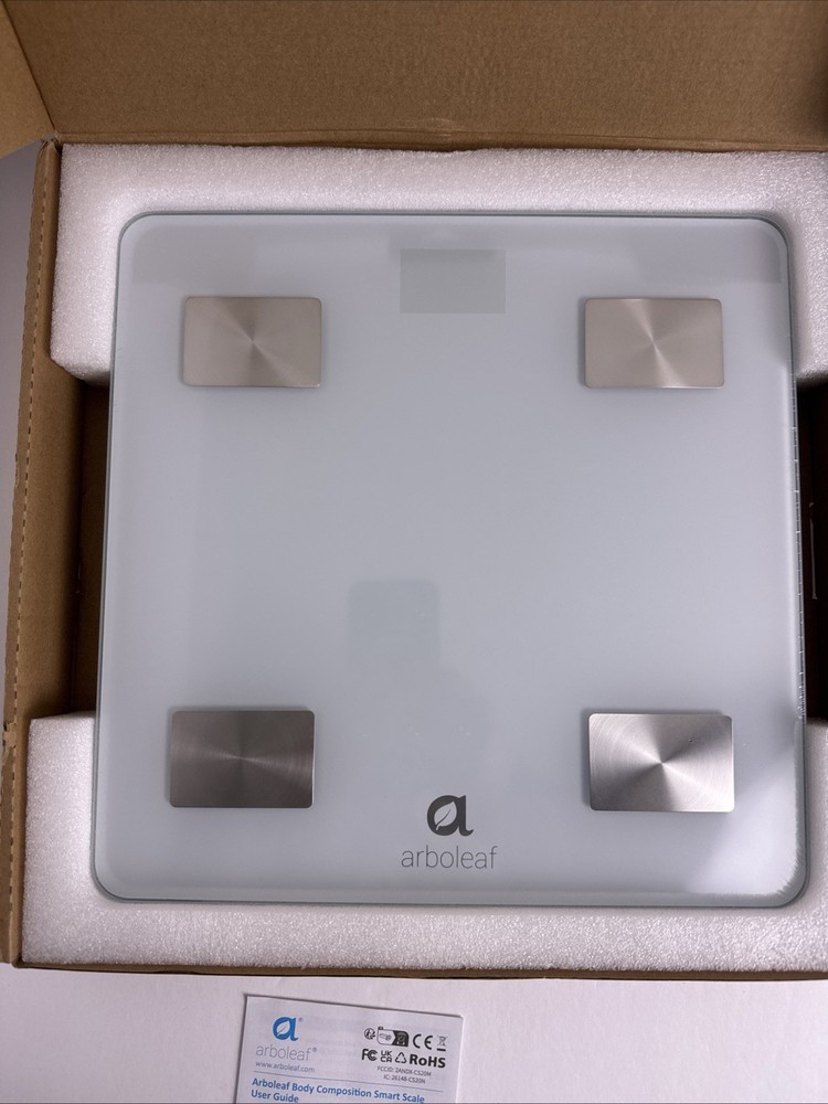 Arboleaf Body Composition Scale White iOS/Android Bluetooth Track Export