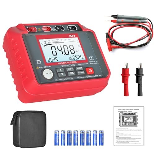 Megohmmeter 0.1MΩ-20GΩ Digital Insulation Resistance Tester with