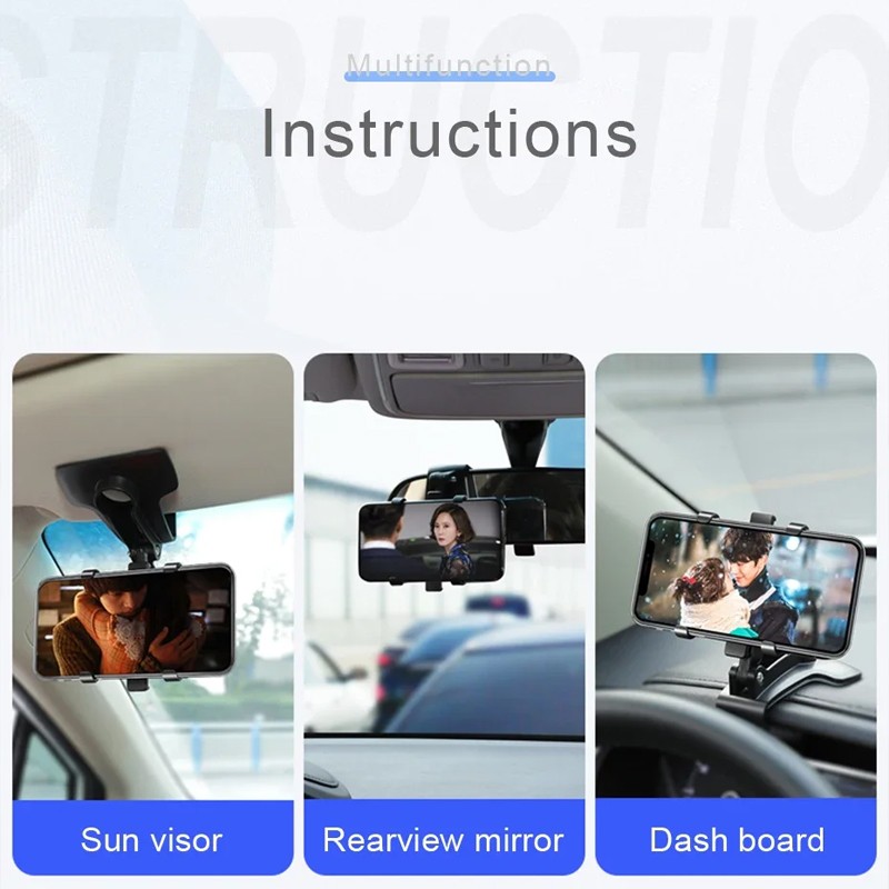 Car Dashboard Dash Mount Mobile Phone Holder GPS Stand Bracket Clip on Sun Visor