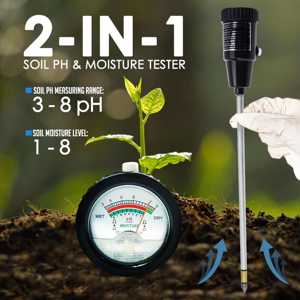 Soil Ph Meter Soil Moisture Sensor Meter Soil Ph Tester Gardening Tool Kits For